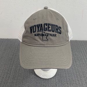 Voyageurs National Park Trucker Hat Mens OSFM Taupe Mesh Back Minnesota Snapback